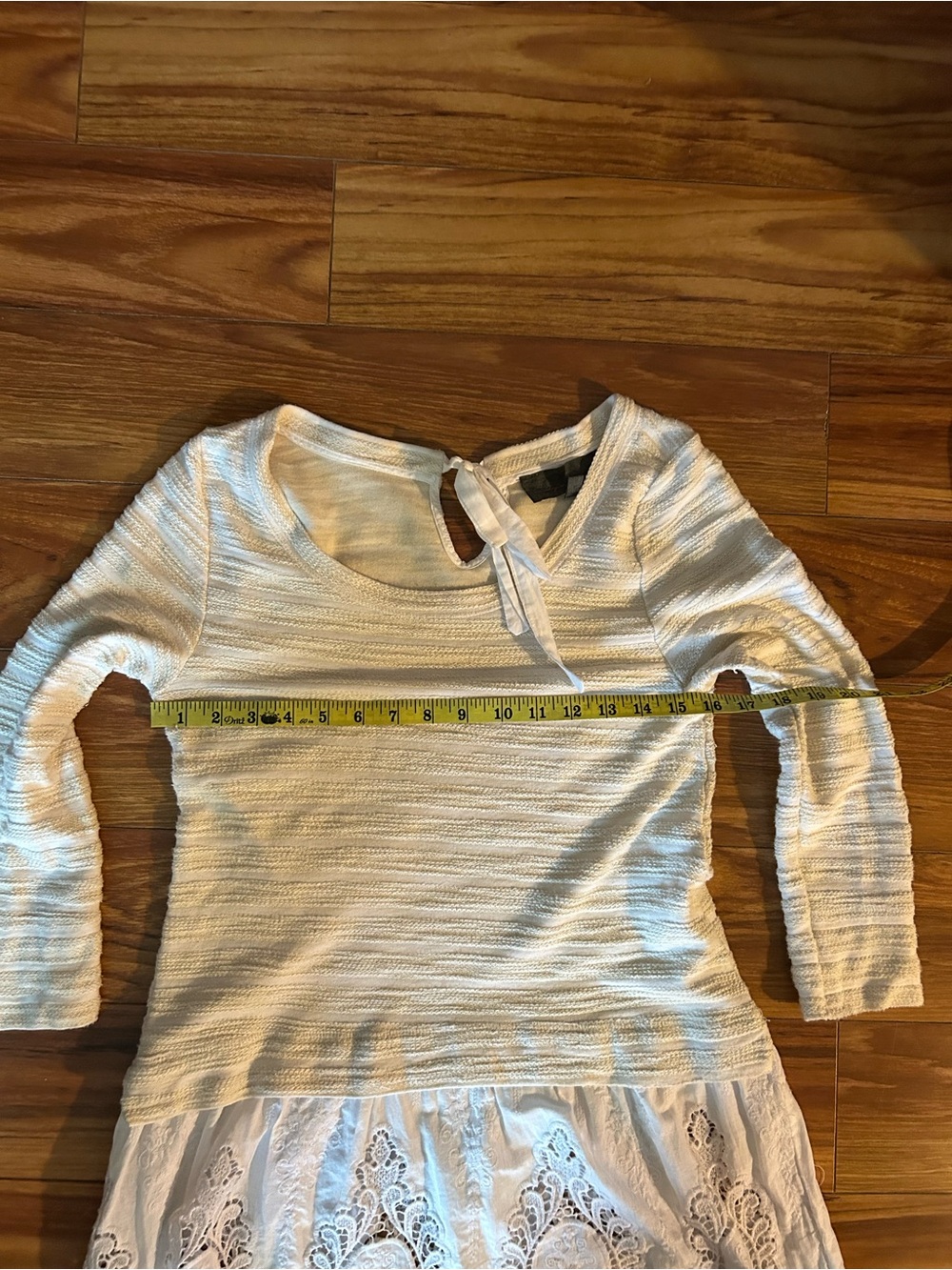 Anthropologie Sunday in Brooklyn East Falls lace tunic top cream/white small - Picture 6 of 10